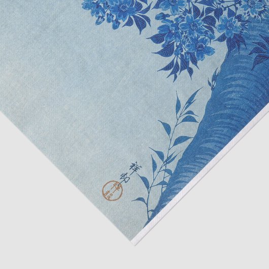 Moon Night Abend Tree Blue Moonlit Seidenpapier (Ausschnitt)