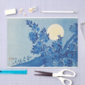 Moon Night Abend Tree Blue Moonlit Seidenpapier (Handwerk)
