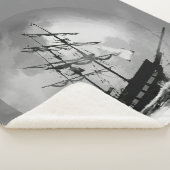 Moon Night Sky Segelschiff Spuk Grafik Sherpadecke (3/4)