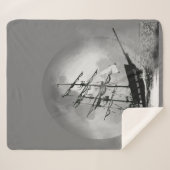 Moon Night Sky Segelschiff Spuk Grafik Sherpadecke (Vorderseite (Horizontal))