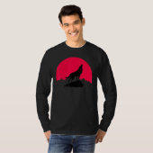 Moon Night Theme Wolf Summer Wolves Grafik T-Shirt (Vorne ganz)
