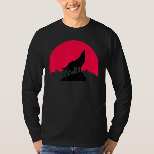 Moon Night Theme Wolf Summer Wolves Grafik T-Shirt (Vorderseite)