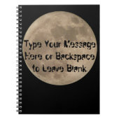 Moon Notebook Custom Full Moon Journal Buchgeschen Notizblock (Vorderseite)