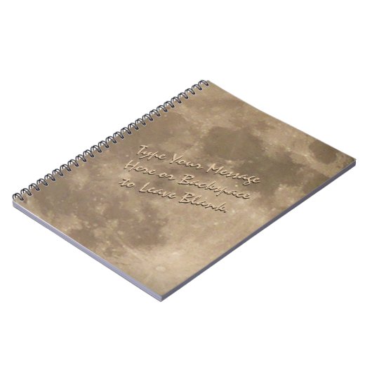 Moon Notebook Custom Full Moon Journal Buchgeschen Notizblock (Linke Seite)