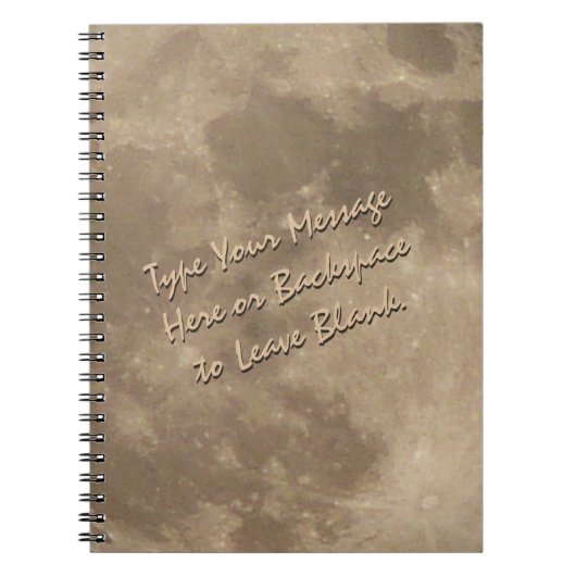 Moon Notebook Custom Full Moon Journal Buchgeschen Notizblock (Vorderseite)