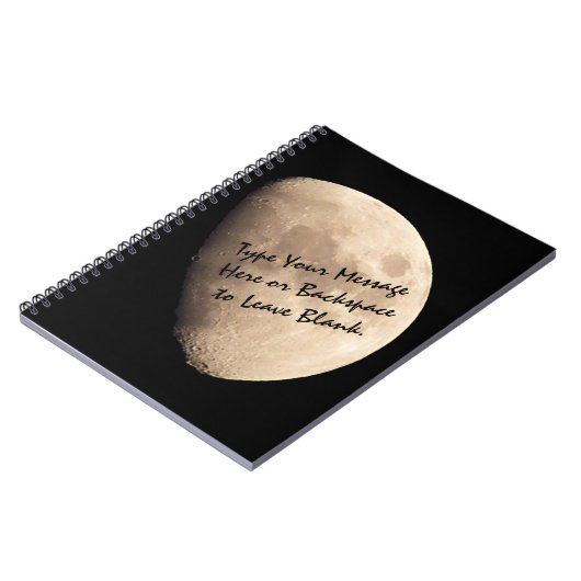 Moon Notebook Custom Moon Journal Note Sketch Book Notizblock (Linke Seite)