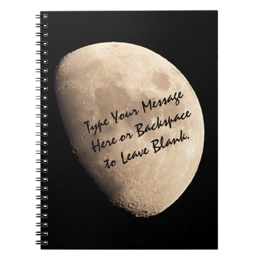 Moon Notebook Custom Moon Journal Note Sketch Book Notizblock (Vorderseite)