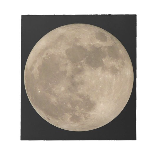 Moon Notepad Full Moon Notepads Fun Moon Geschenke Notizblock (Vorderseite)