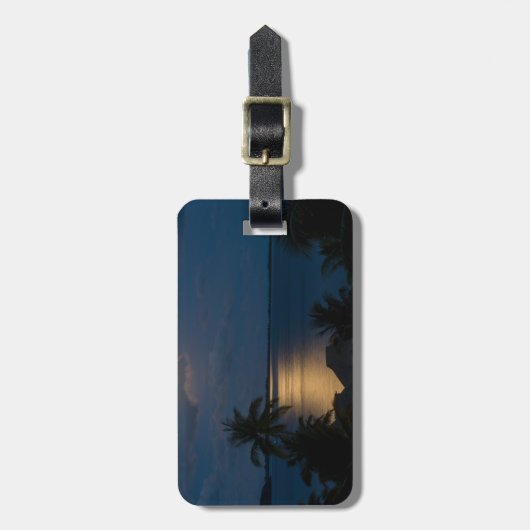 Moon on bora bora gepäckanhänger (Vorderseite vertikal)