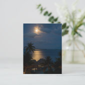Moon on bora bora postkarte (Stehend Vorderseite)