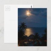 Moon on bora bora postkarte (Vorne/Hinten)