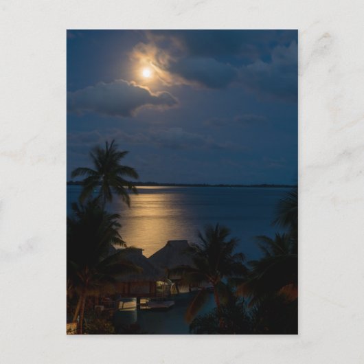Moon on bora bora postkarte (Vorderseite)