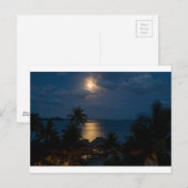 Moon on bora bora postkarte (Vorne/Hinten)
