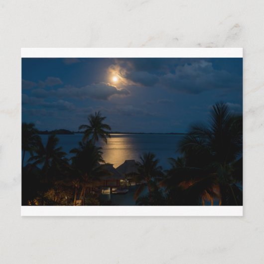 Moon on bora bora postkarte (Vorderseite)