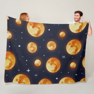 Moon on Fire Muster Fleece Blanket