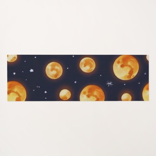 Moon on Fire Muster Yogamatte (Rückseite (Horizontal))