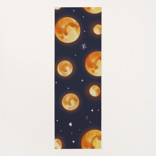 Moon on Fire Muster Yogamatte (Rückseite)