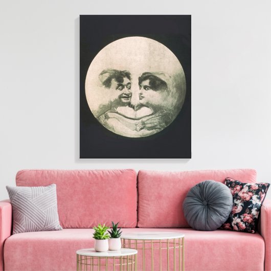 Moon Optical Illusion Leinwanddruck (Insitu (Wohnzimmer))