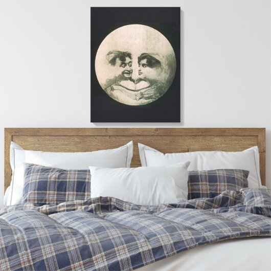 Moon Optical Illusion Leinwanddruck (Insitu (Schlafzimmer))