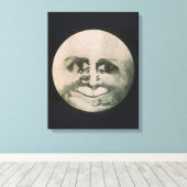 Moon Optical Illusion Leinwanddruck (Insitu (Holzboden))