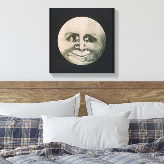 Moon Optical Illusion Leinwanddruck (Insitu (Schlafzimmer))