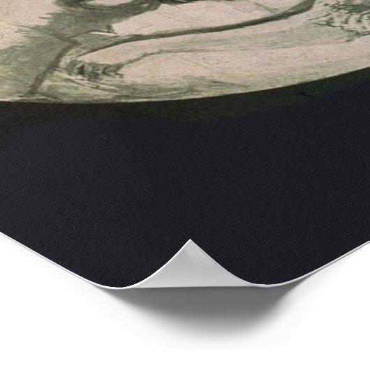 Moon Optical Illusion Poster (Ecke)