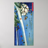 Moon over a Waterfall, Hiroshige, Ukiyo-e Poster (Vorne)