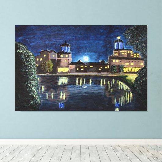 Moon over Broadmoor Leinwand Art (Insitu (Holzboden))
