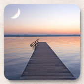 Moon Over Buscharner Footbridge | Starnberg Getränkeuntersetzer (Vorderseite)