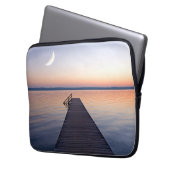 Moon Over Buscharner Footbridge | Starnberg Laptopschutzhülle (Vorderseite Links)