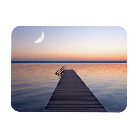 Moon Over Buscharner Footbridge | Starnberg Magnet (Horizontal)