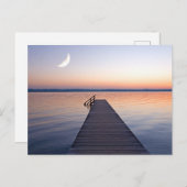 Moon Over Buscharner Footbridge | Starnberg Postkarte (Vorne/Hinten)