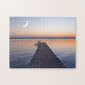Moon Over Buscharner Footbridge | Starnberg Puzzle (Horizontal)
