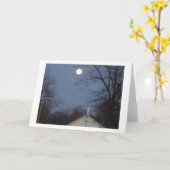 Moon Over Church Steeple Karte (Gelbe Blume)