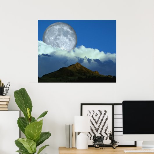Moon Over Colorado Poster (Heimbüro)