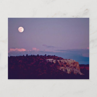Moon Over El Morro National Monument Postkarte