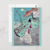 Moon over Jogan Hall by Taiso, Yoshitoshi Postkarte (Vorne/Hinten)