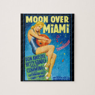 Moon Over Miami Movie Poster Puzzle