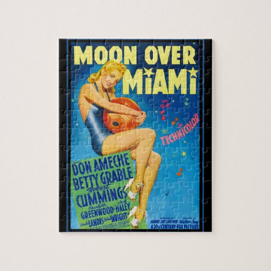 Moon Over Miami Movie Poster Puzzle (Vertikal)