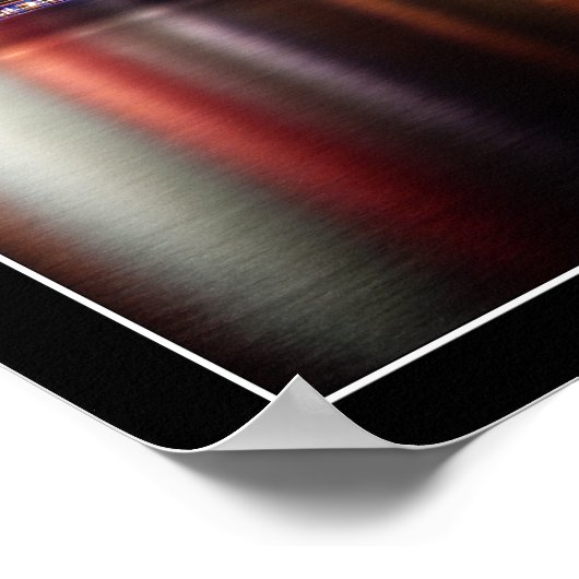 Moon over Miami skyline - Poster (Ecke)