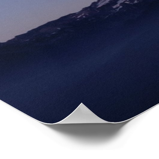 Moon Over Mount Rainier Poster (Ecke)