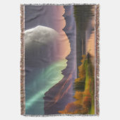 Moon over Mountain Landschaft Decke (Vorderseite Vertikal)