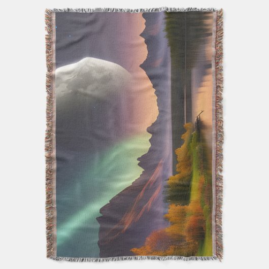 Moon over Mountain Landschaft Decke (Vorderseite Vertikal)