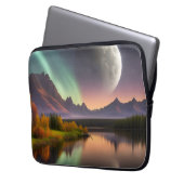 Moon over Mountain Landschaft Laptopschutzhülle (Vorderseite Links)