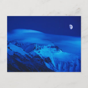 Moon Over Mt. Everest Tibet, China Postkarte