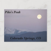 Moon Over Pike's Peak Postkarte (Vorderseite)
