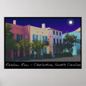 Moon over Rainbow Row Poster (Vorne)