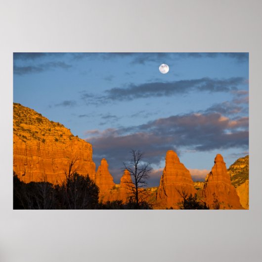 Moon Over Sedona, Arizona 2222 Poster (Vorne)