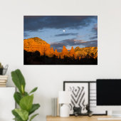 Moon Over Sedona, Arizona 2226 Poster (Heimbüro)