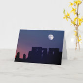 Moon Over Stonehenge | Wiltshire, England Karte (Gelbe Blume)